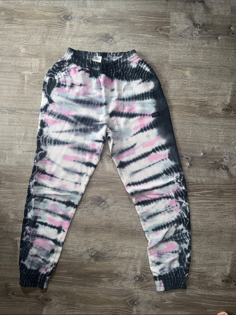 Pink Black Tie-Dye Jogger Pants